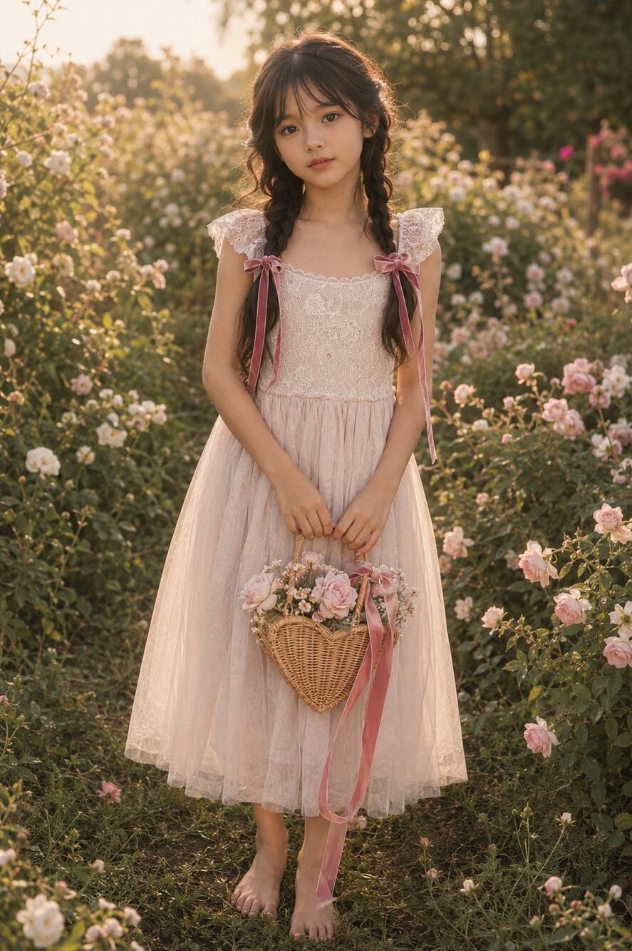 Noralee Ballet Rose Daydreams & Storybook Garden Twirls tulle maxi dress 12yrs